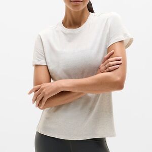 Athleta Light Gray Short Sleeve Tee